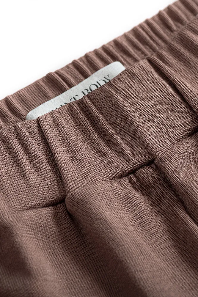 Flare Leg Knit Pants Brown