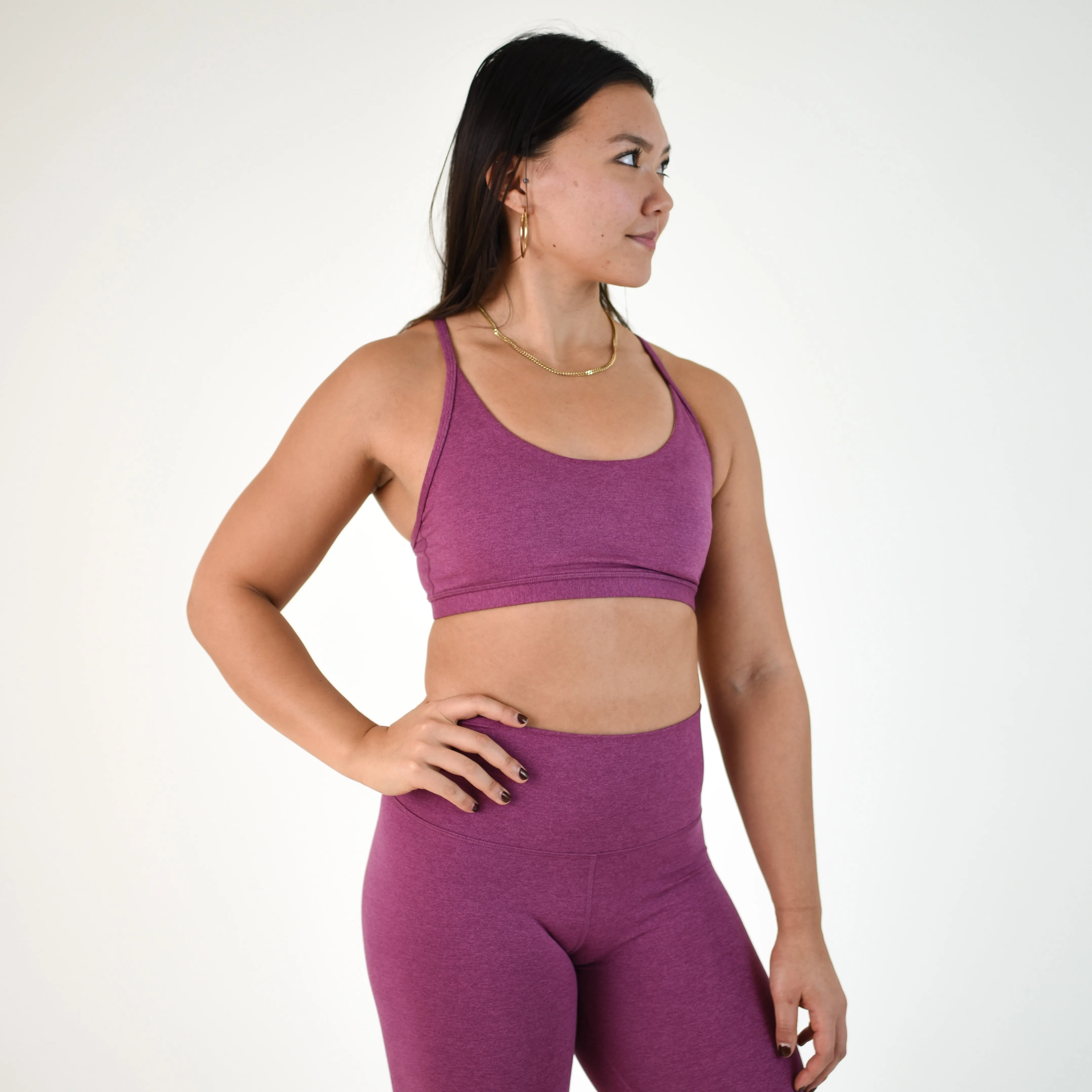 FLEO Cami Sports Bra - Heather Violet Quartz