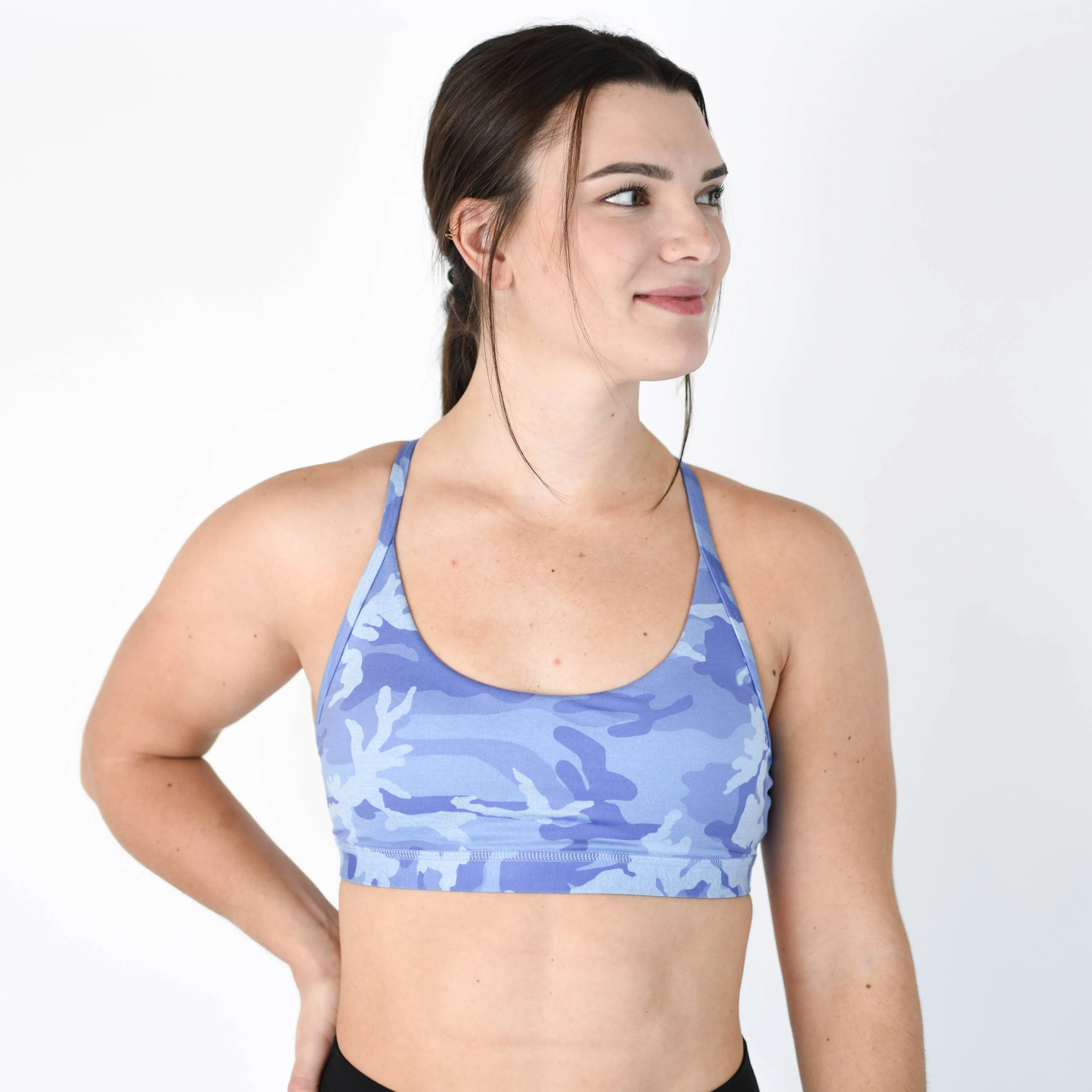 FLEO Cami Sports Bra - Peri Camo