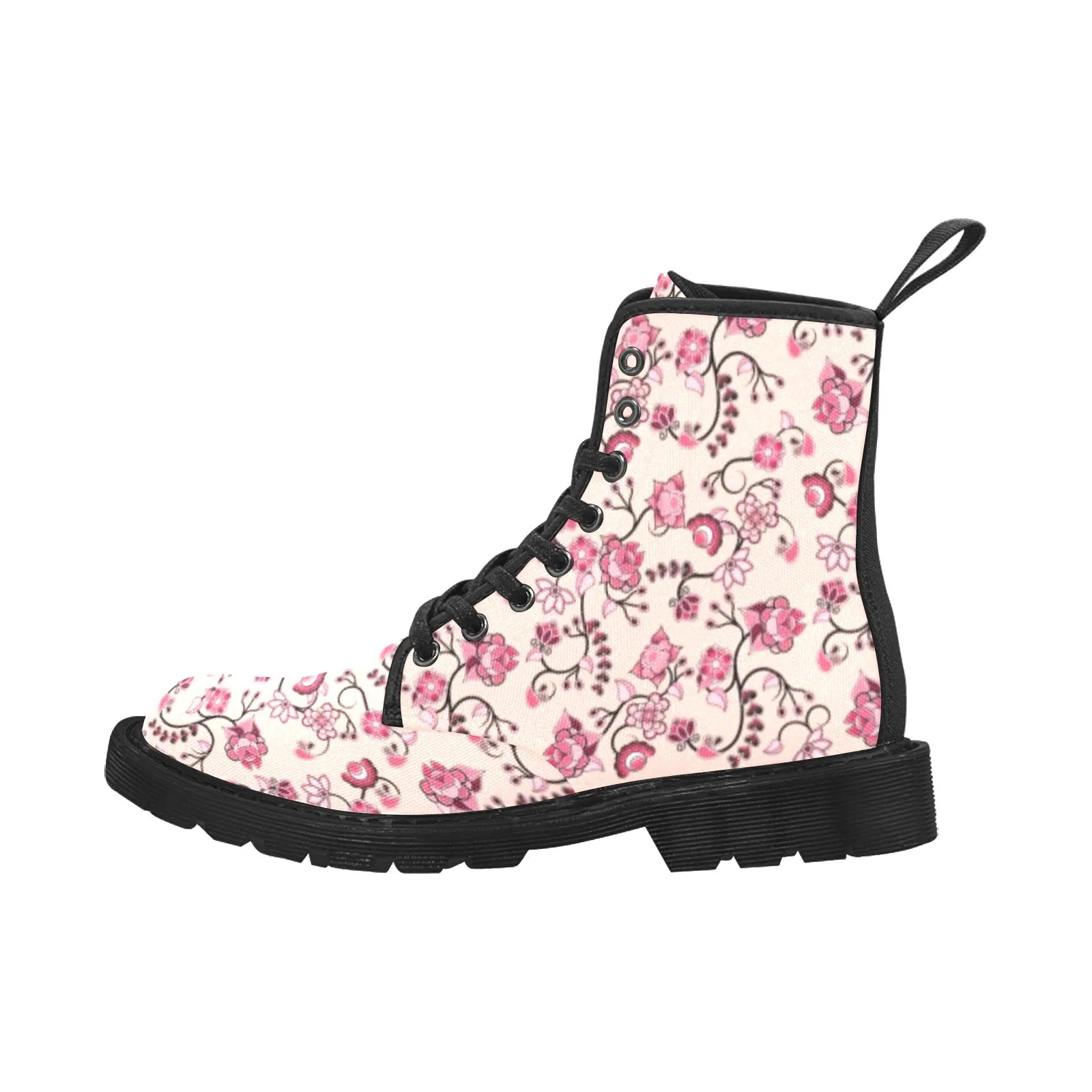 Floral Amour Boots for Men (Black)