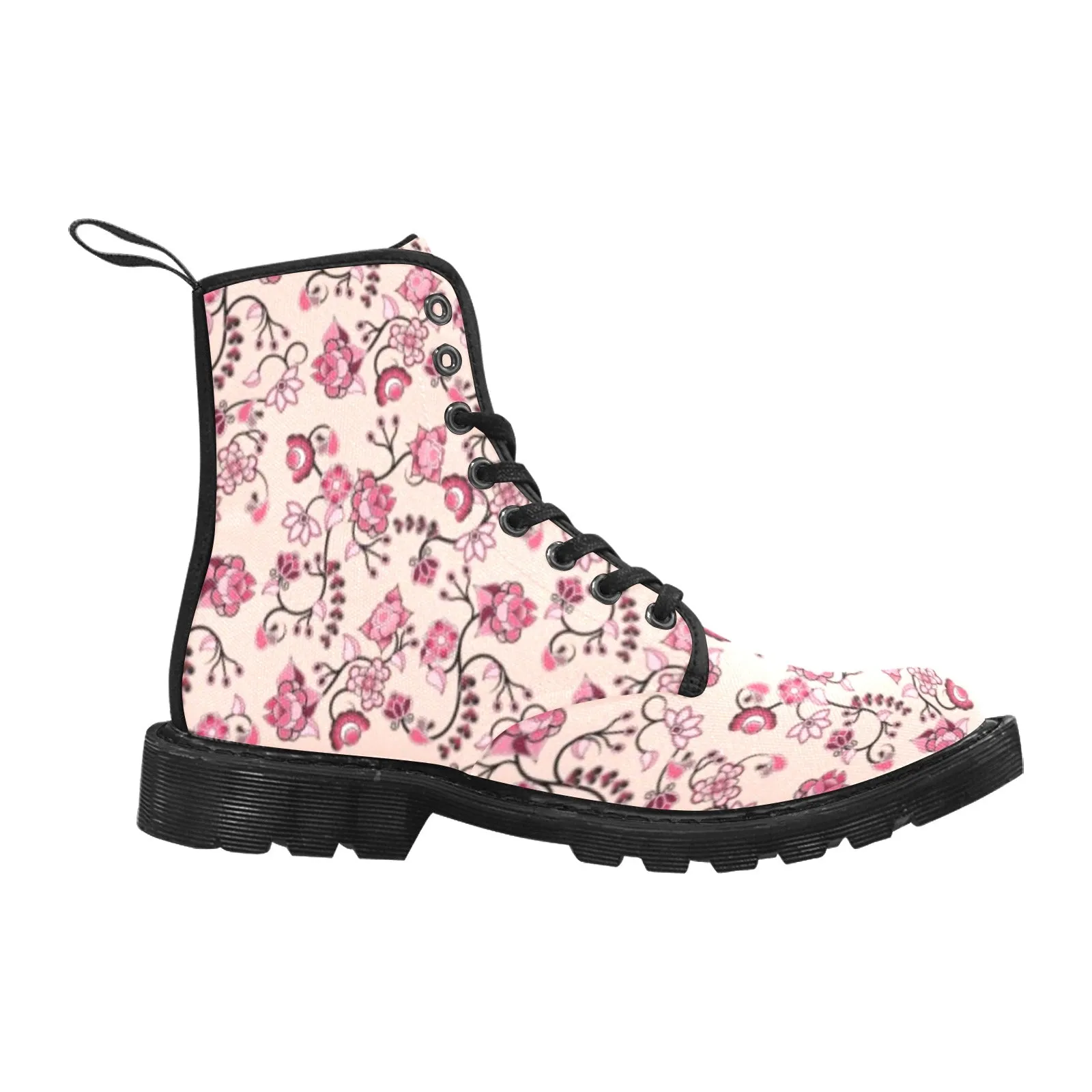 Floral Amour Boots for Men (Black)