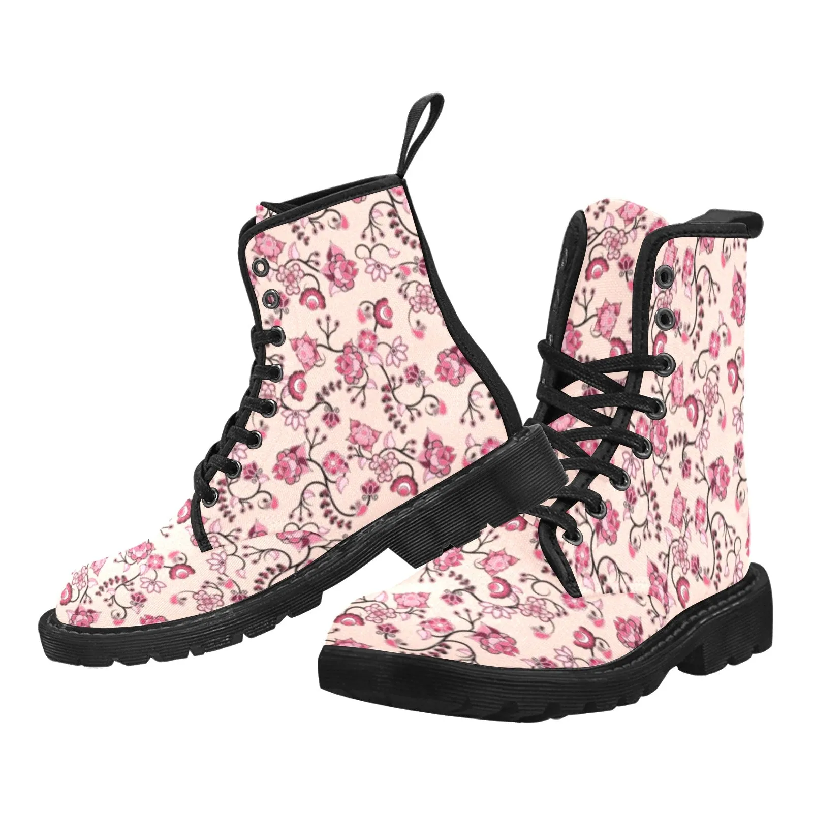 Floral Amour Boots for Men (Black)