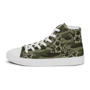 Florida Man Tropical Camo Men’s high top canvas shoes