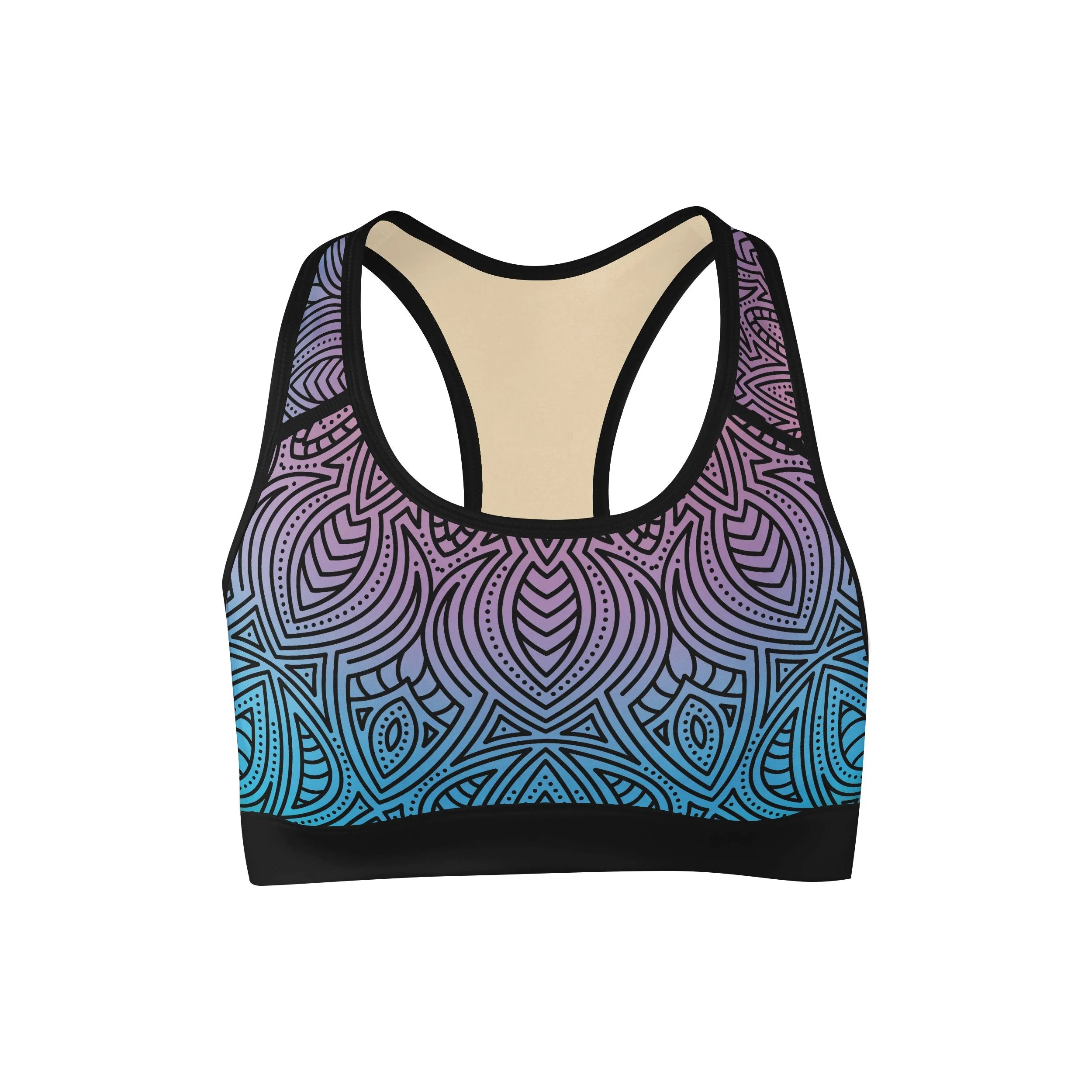 Fluorescent Mandala Sports Bra