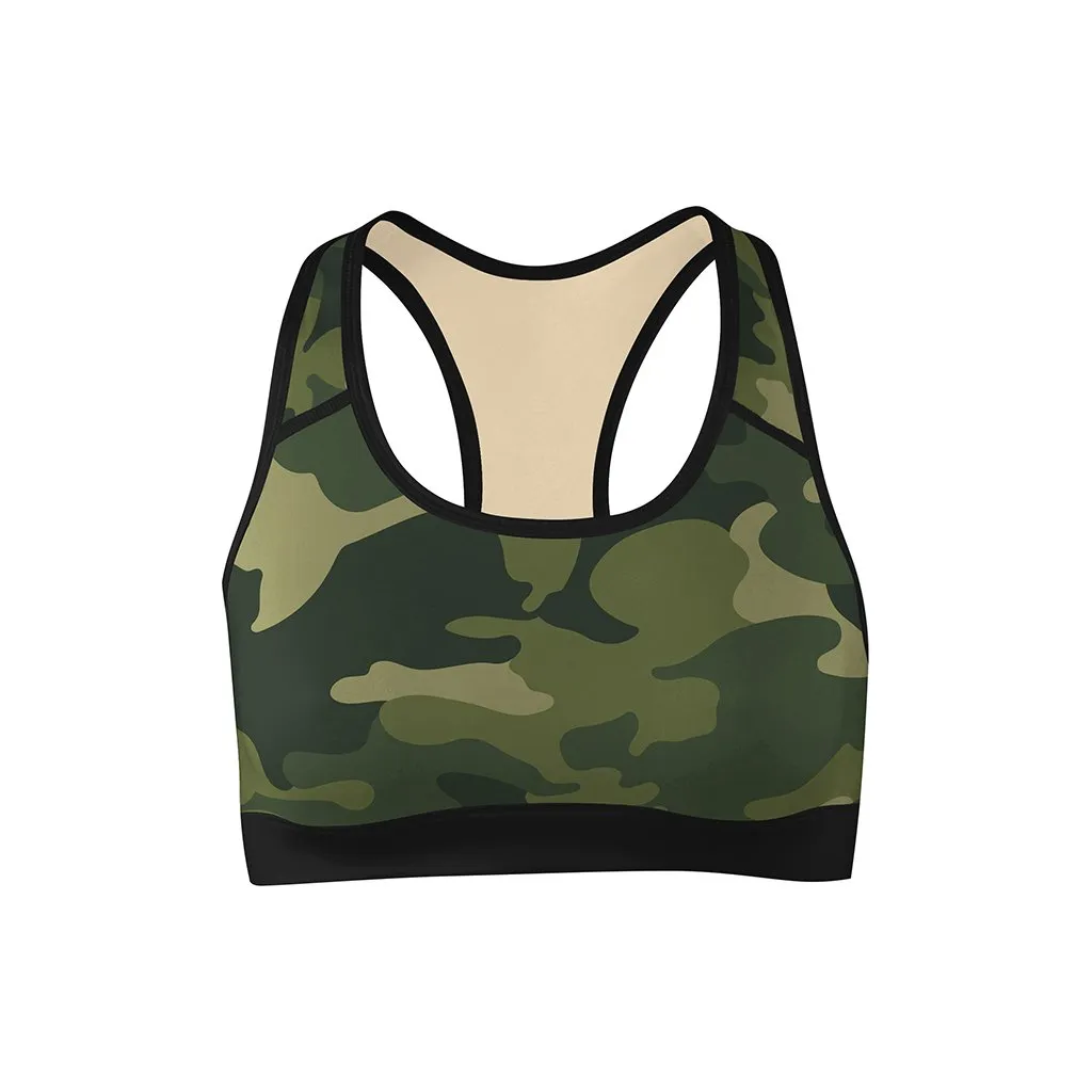 Forest Camo Sports Bra