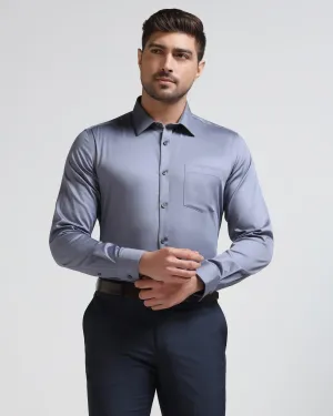 Formal Grey Solid Shirt - Gusto