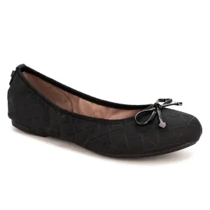 FRANKIE Ballet Flat Shoes - Black Rubber