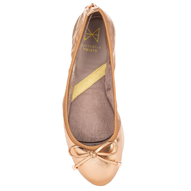 FRANKIE Ballet Flat Shoes - Rose Gold