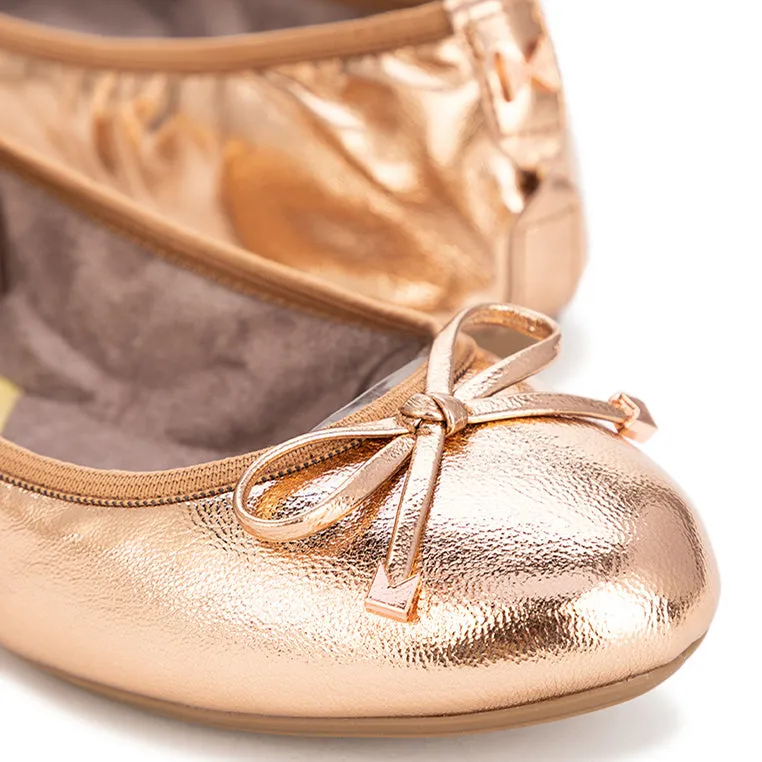 FRANKIE Ballet Flat Shoes - Rose Gold