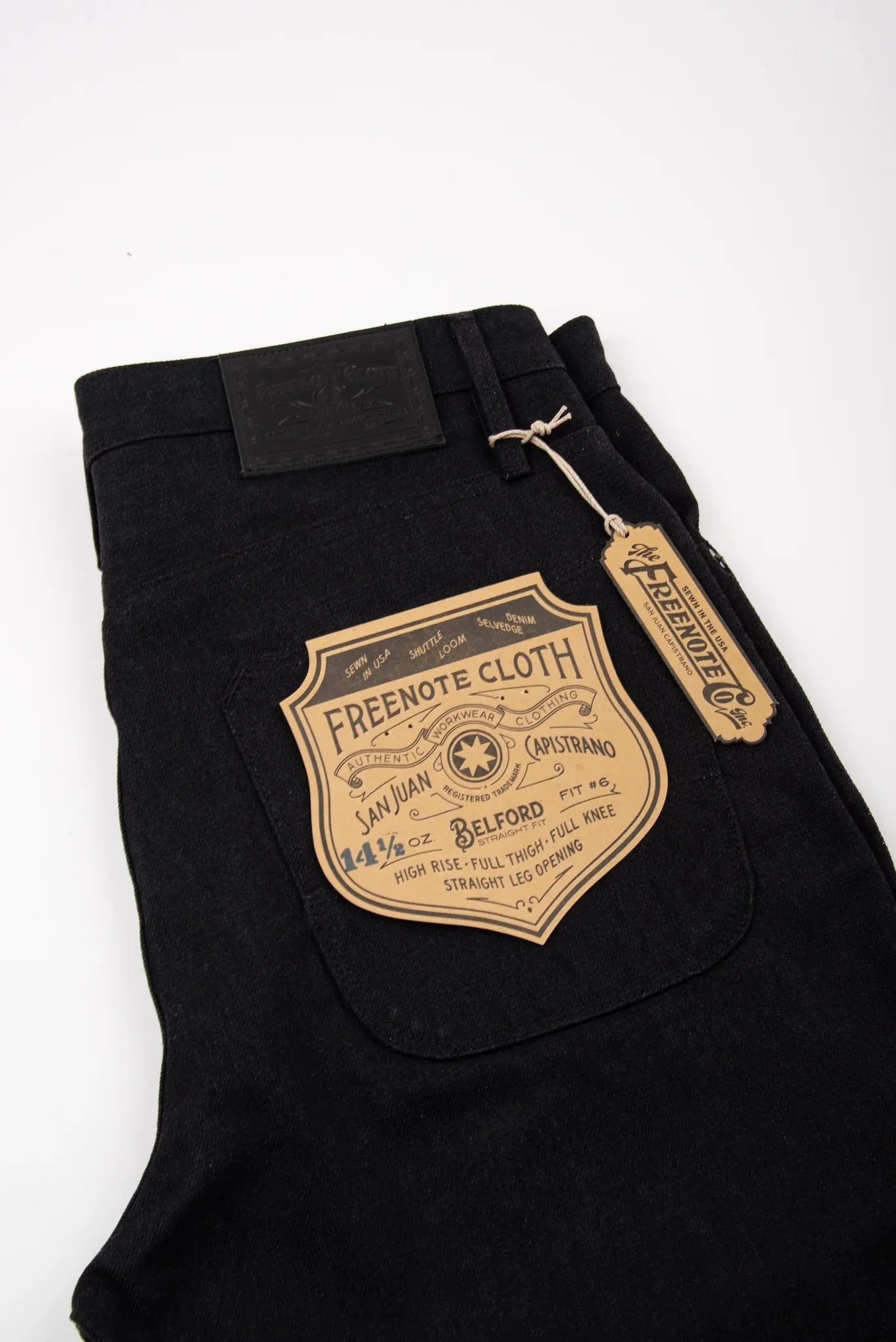 Freenote Cloth Belford - 14oz Black Grey Denim