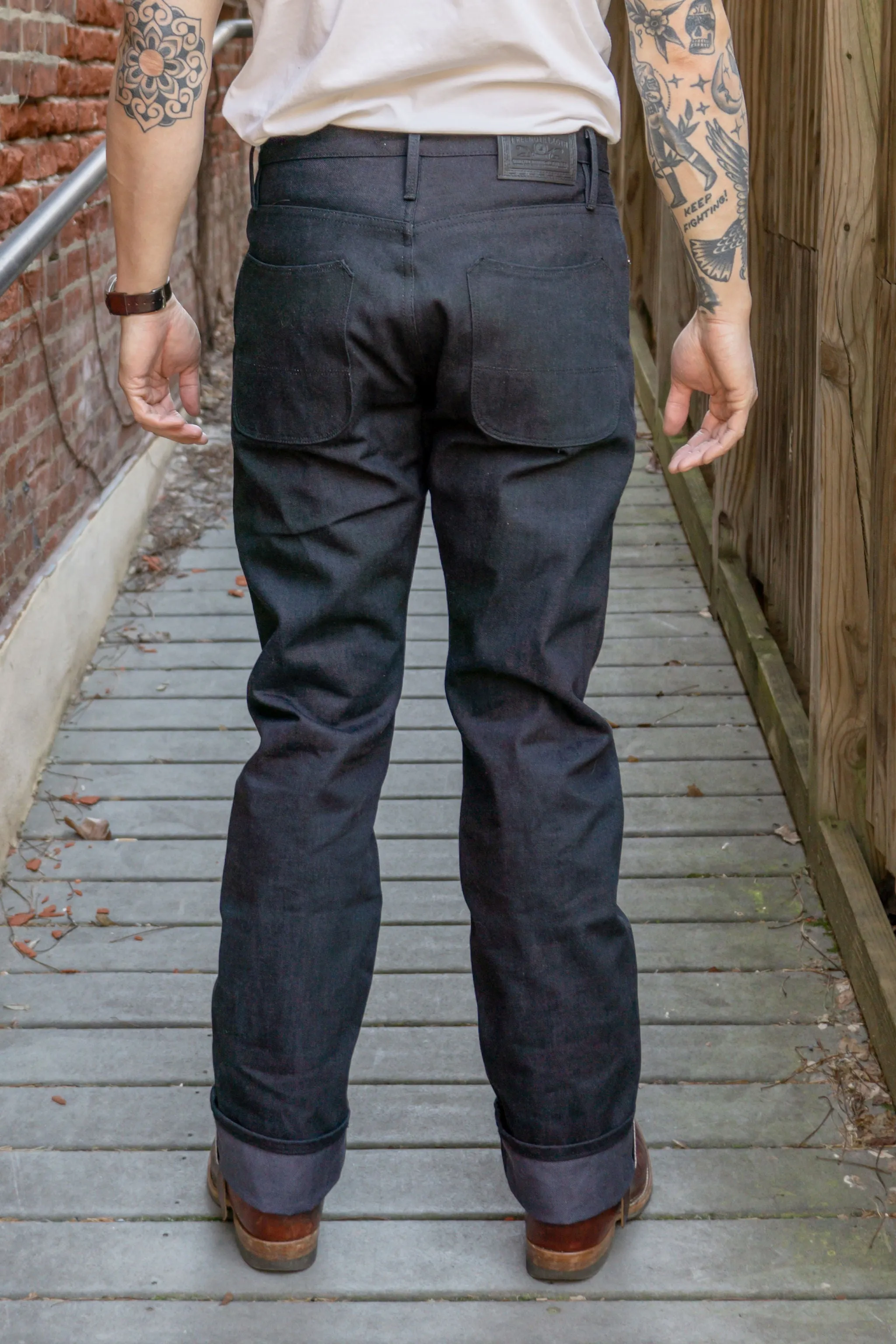 Freenote Cloth Belford - 14oz Black Grey Denim