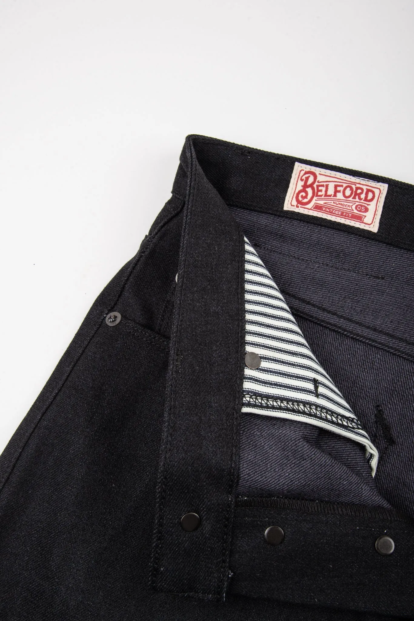 Freenote Cloth Belford - 14oz Black Grey Denim