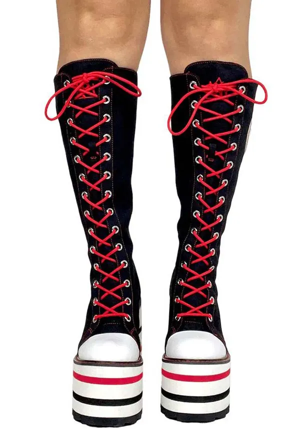 Ghoul [Black/White] | MONSTER HIGH PLATFORM BOOTS