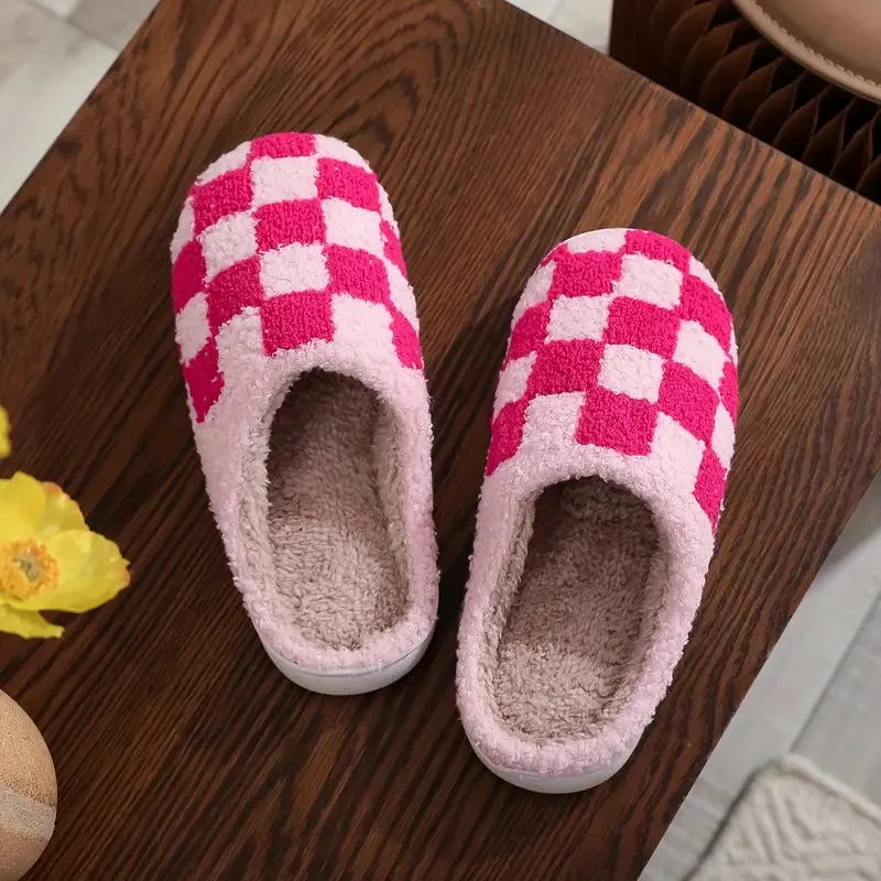 Graphic Plush Slippers