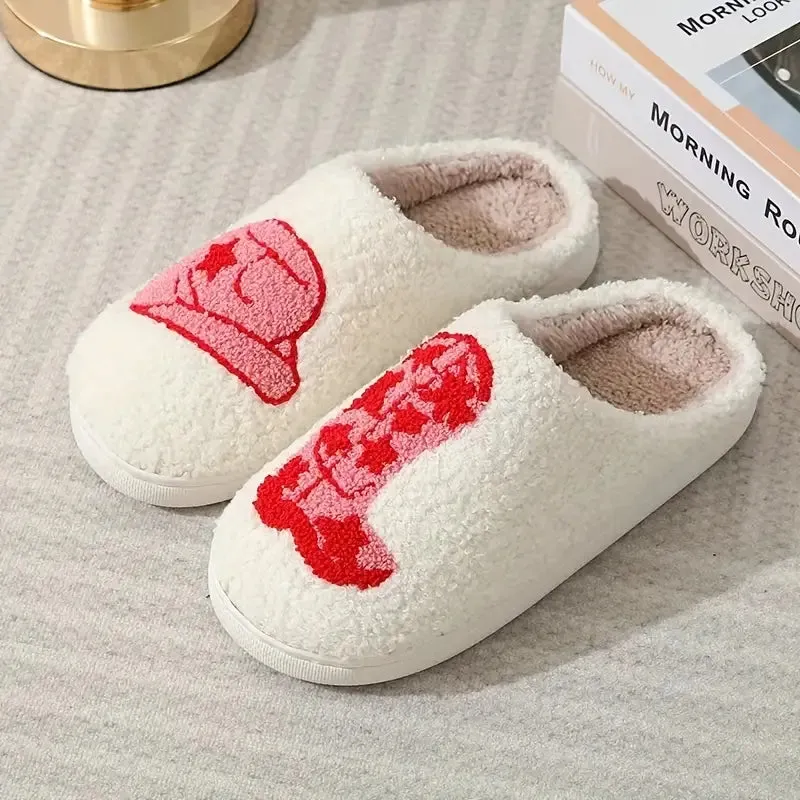 Graphic Plush Slippers