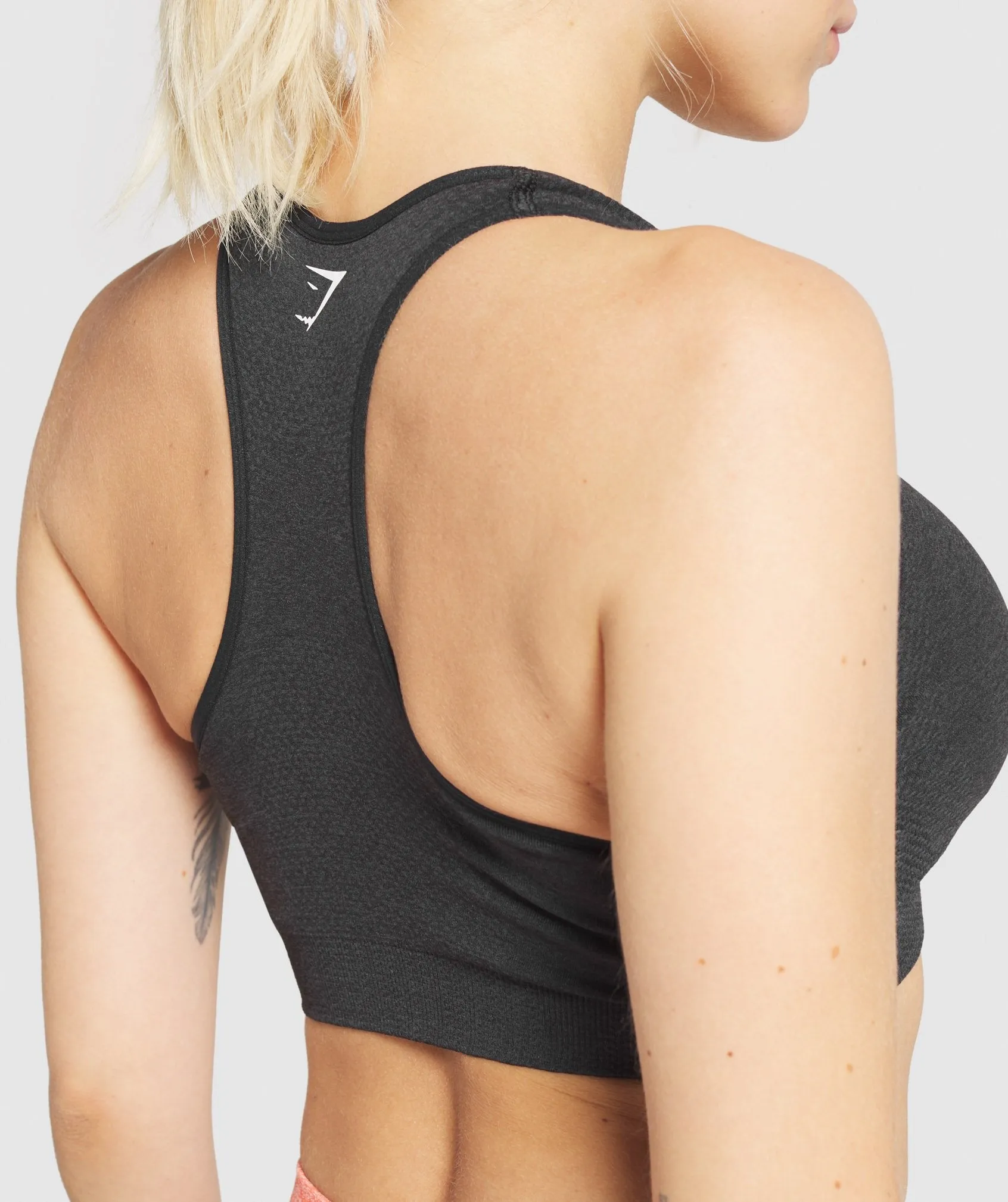 Gymshark Vital Seamless Sports Bra - Black Marl