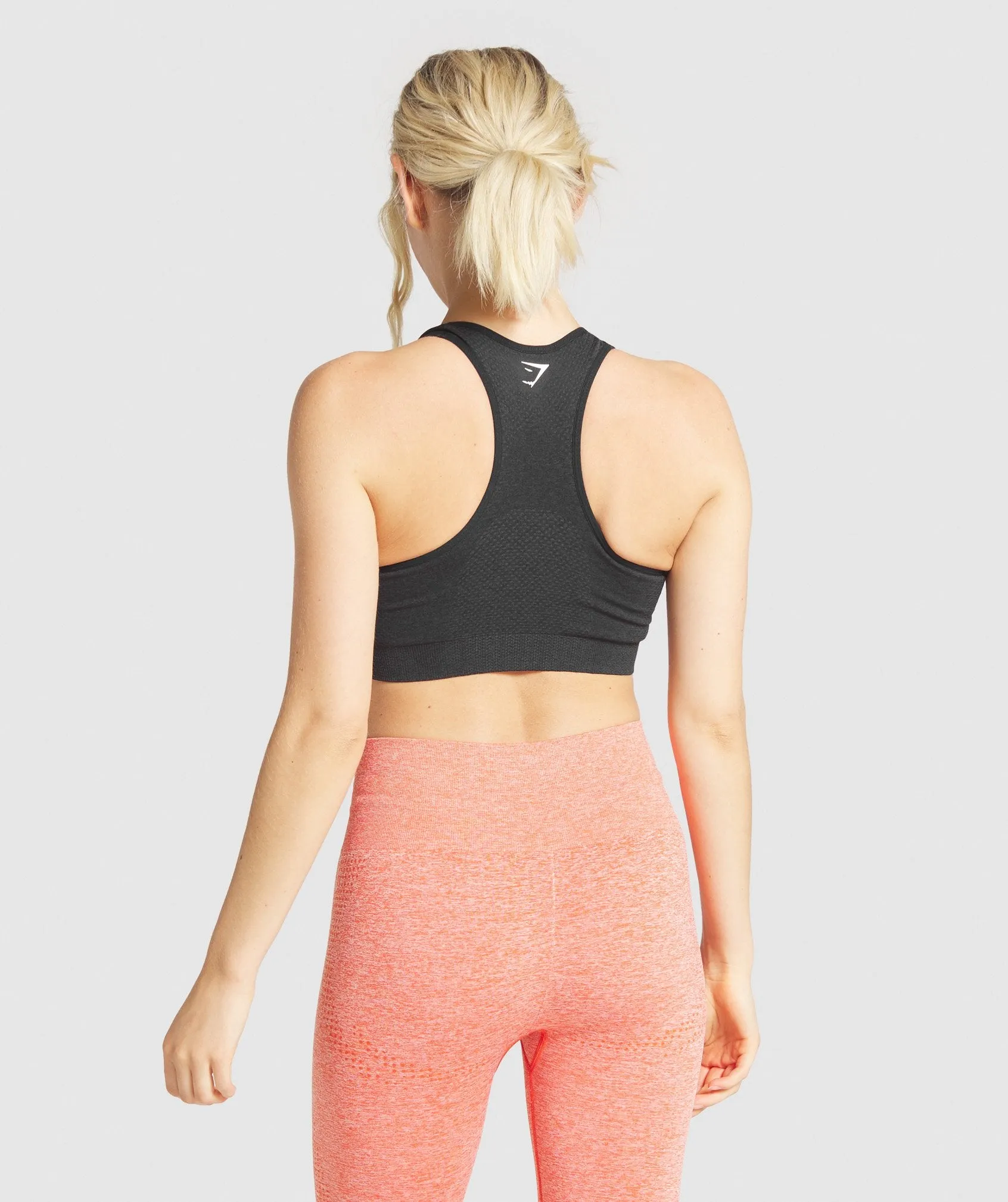 Gymshark Vital Seamless Sports Bra - Black Marl