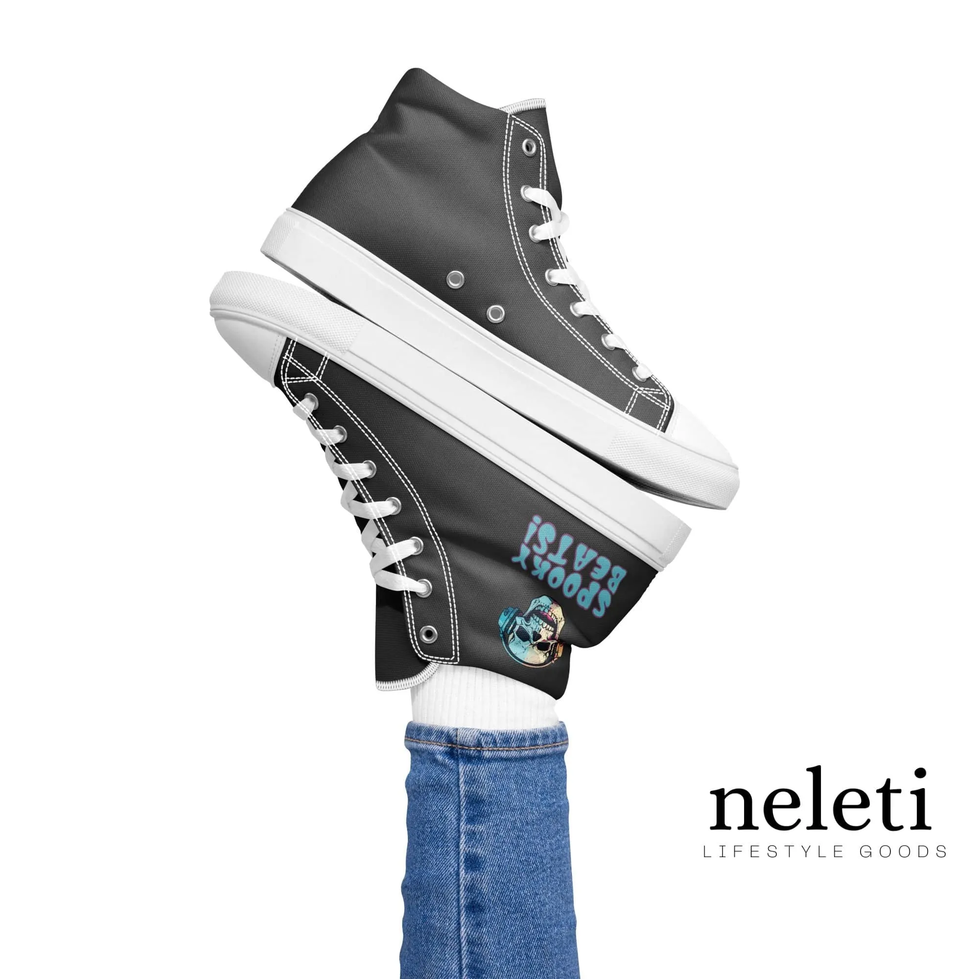 Halloween Shoes: High Top Canvas Shoes for Women