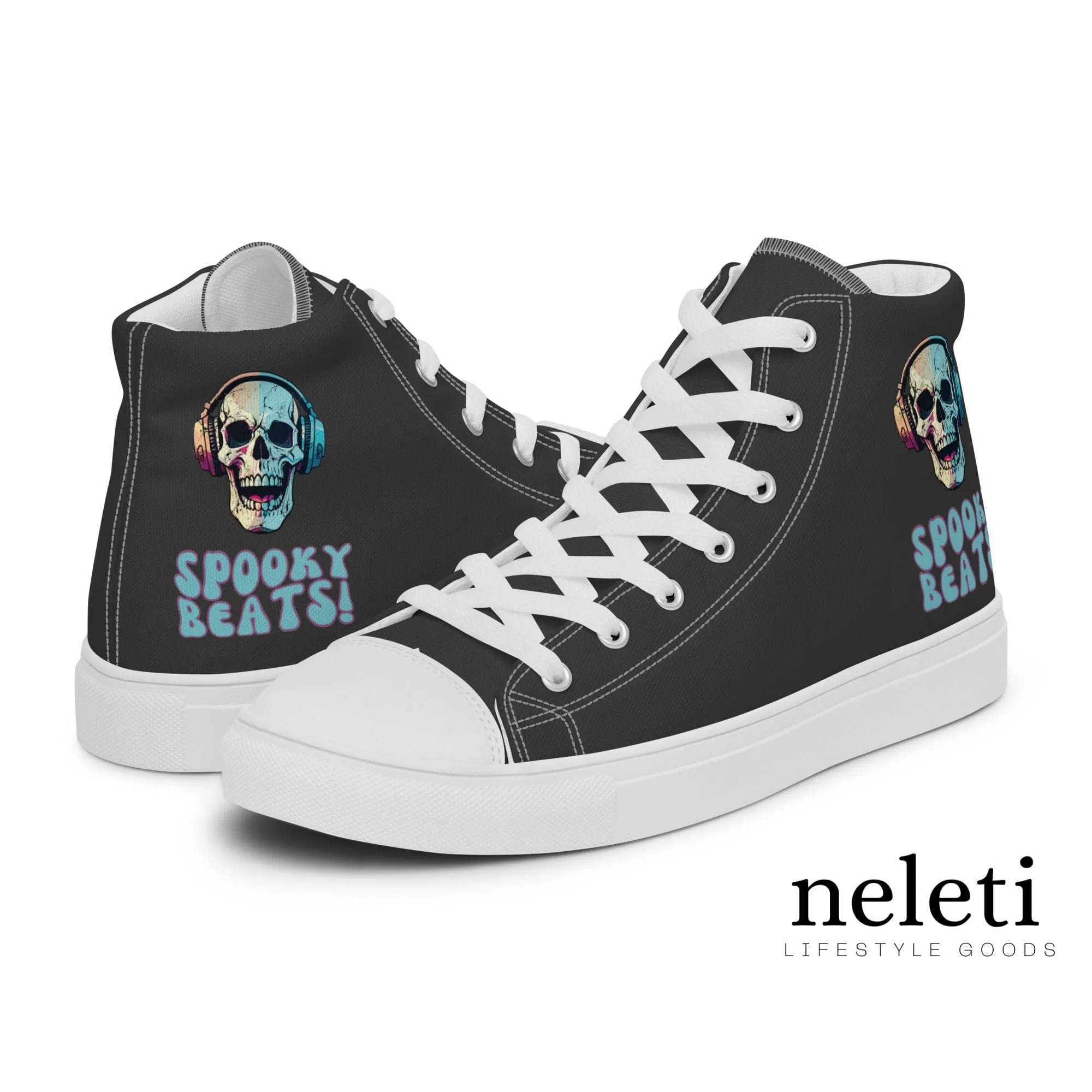 Halloween Shoes: High Top Canvas Shoes for Women