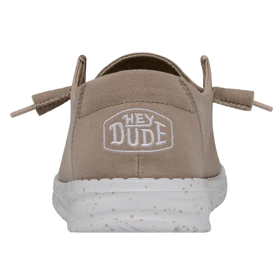 HEY DUDE Women's Wendy Slub Canvas (Tan)