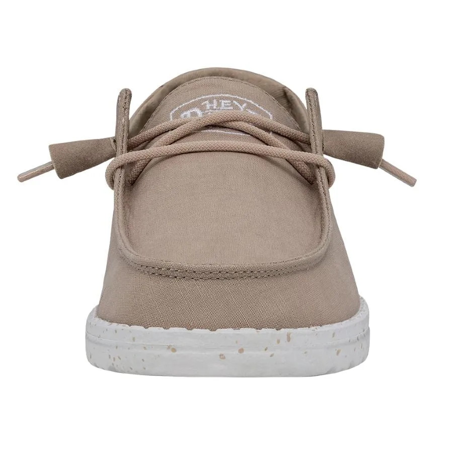 HEY DUDE Women's Wendy Slub Canvas (Tan)