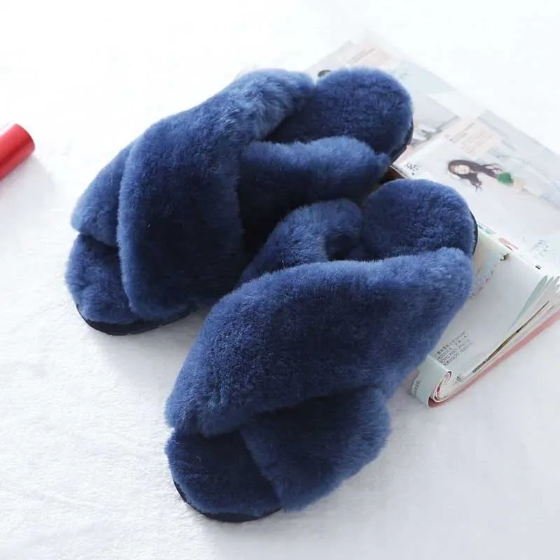 High Quality Warm Natural Wool Slippers