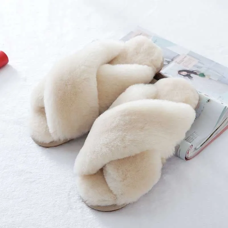 High Quality Warm Natural Wool Slippers