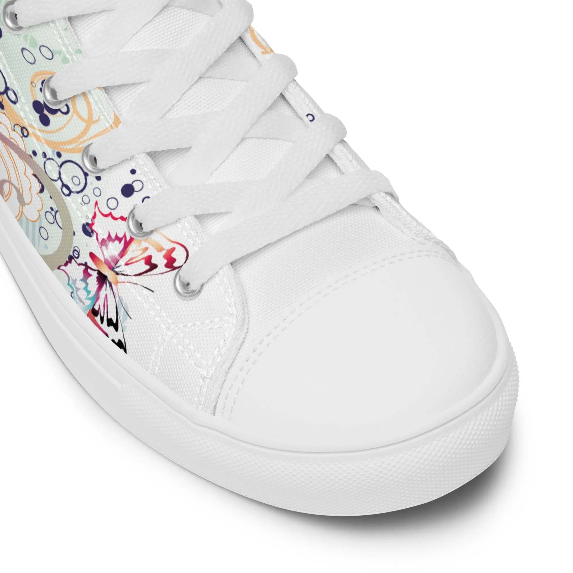 High top canvas shoes - Floral Ornaments