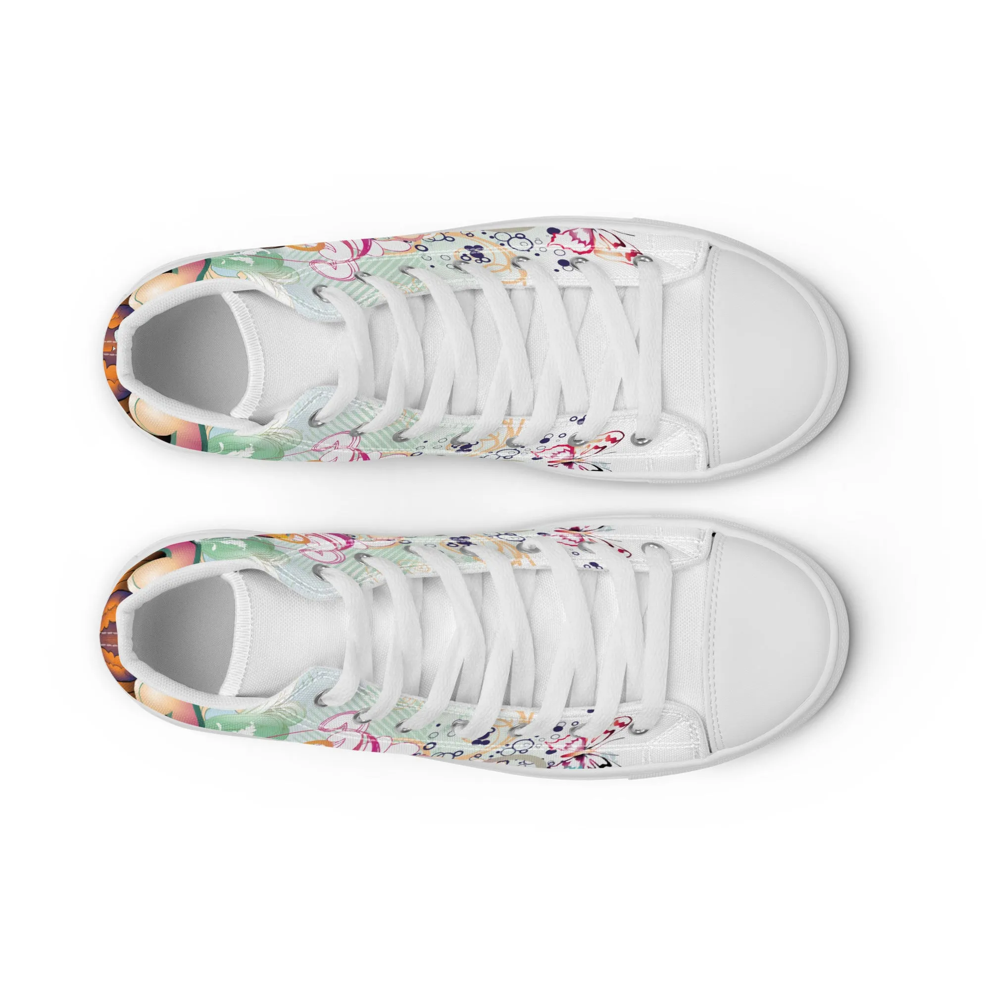 High top canvas shoes - Floral Ornaments