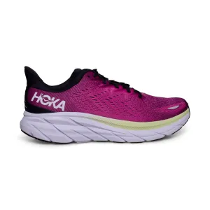 Hoka One One Clifton 8 Blue Graphite / Ibis Rose Running Shoes - Women's