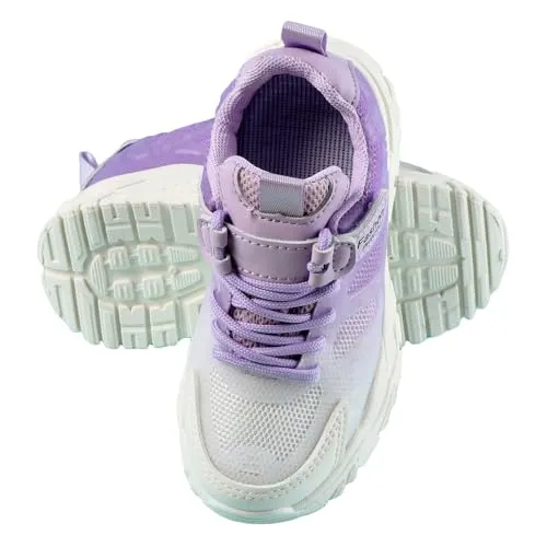 Hopscotch Girls Mesh, EVA Text Print Athletic Shoes in Purple Color, UK:14 (KSS-4539387)