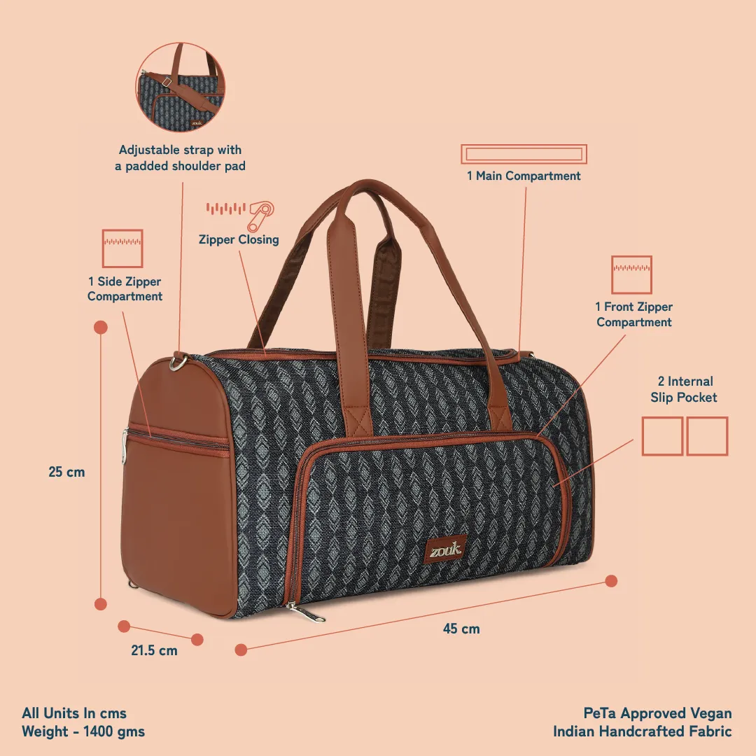 Hyderabad Ikat Weekender Duffel Bag