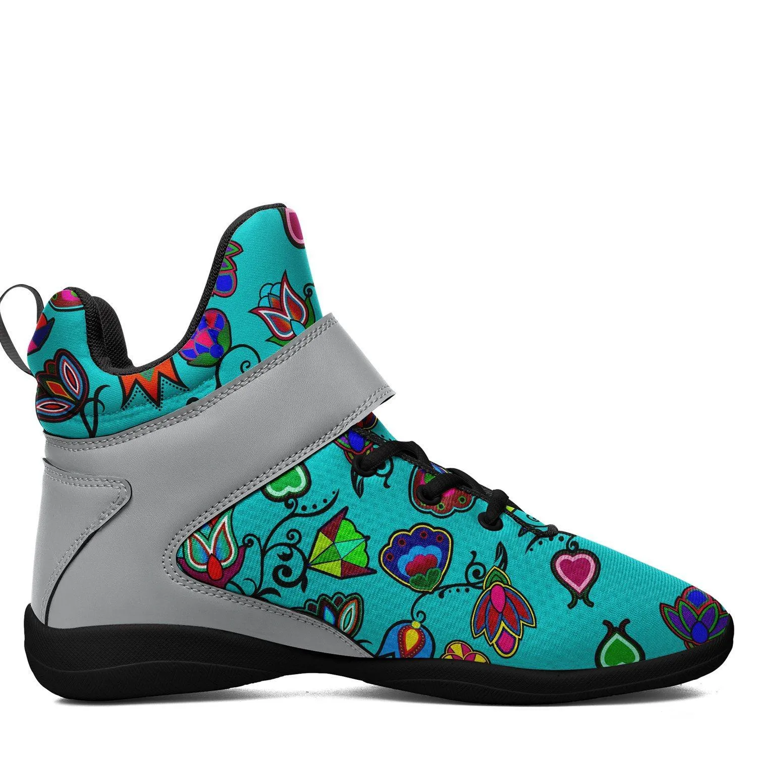 Indigenous Paisley Sky Kid's Ipottaa Basketball / Sport High Top Shoes