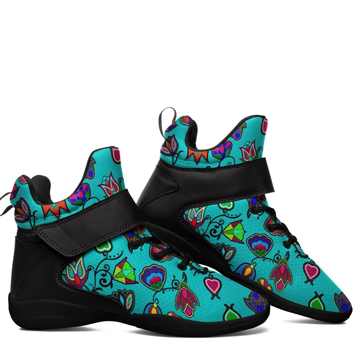 Indigenous Paisley Sky Kid's Ipottaa Basketball / Sport High Top Shoes