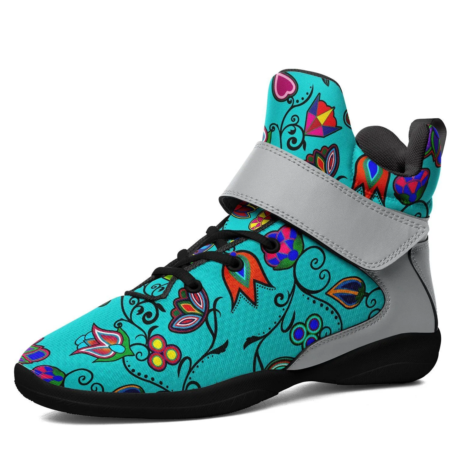 Indigenous Paisley Sky Kid's Ipottaa Basketball / Sport High Top Shoes