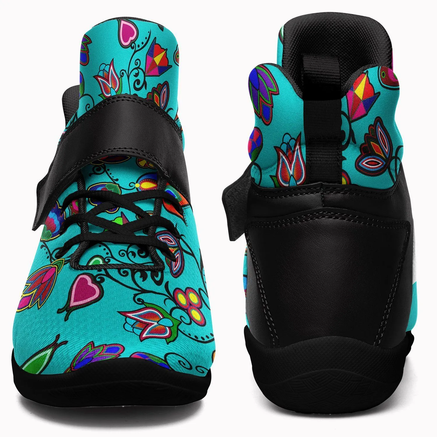 Indigenous Paisley Sky Kid's Ipottaa Basketball / Sport High Top Shoes