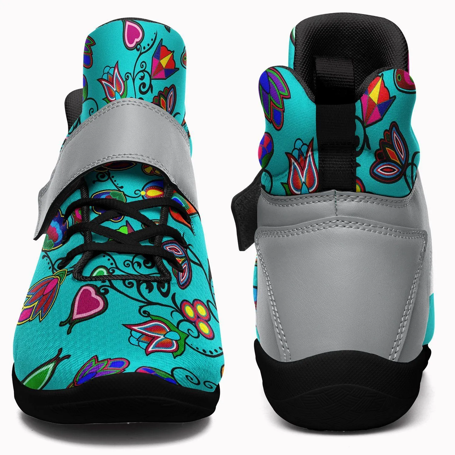 Indigenous Paisley Sky Kid's Ipottaa Basketball / Sport High Top Shoes