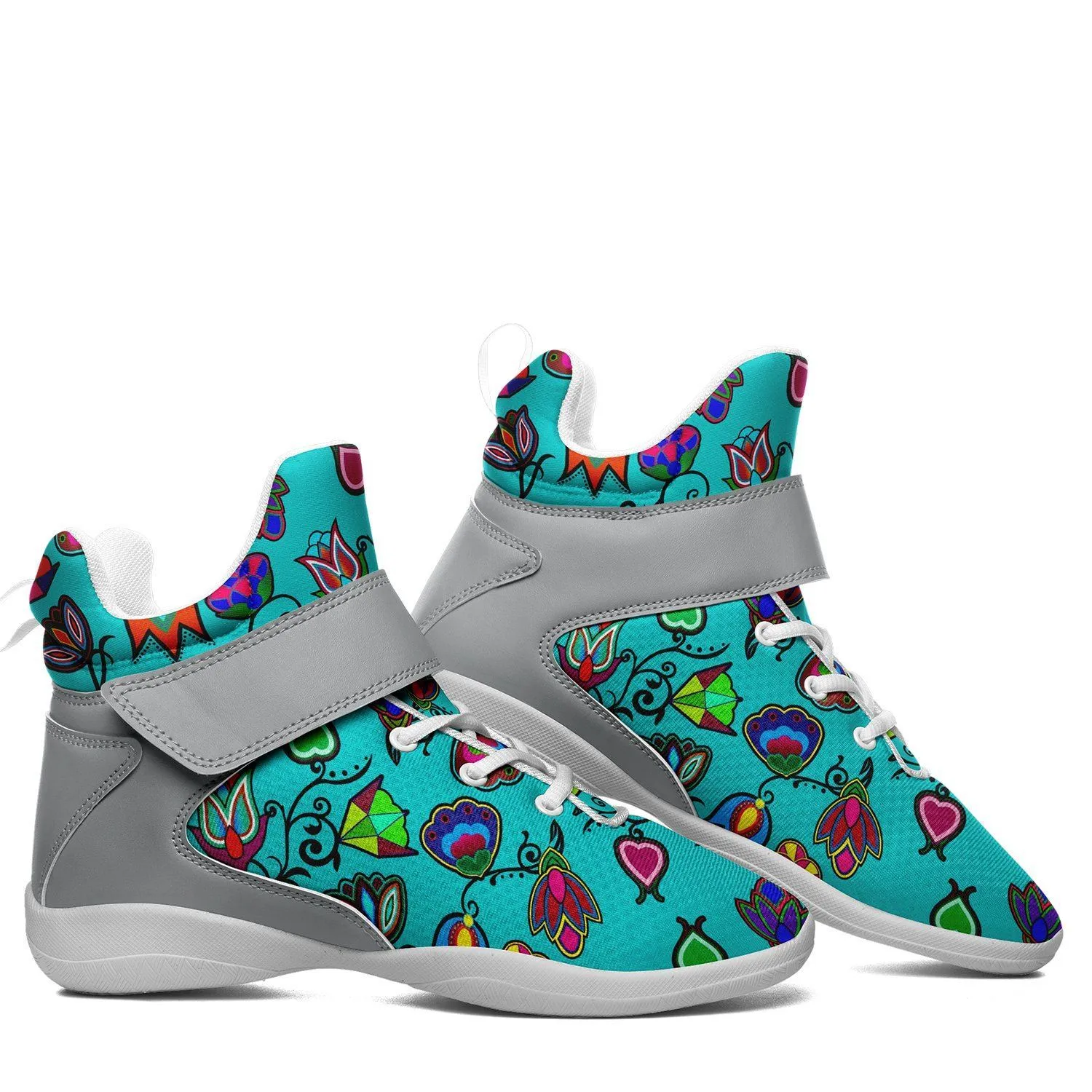 Indigenous Paisley Sky Kid's Ipottaa Basketball / Sport High Top Shoes