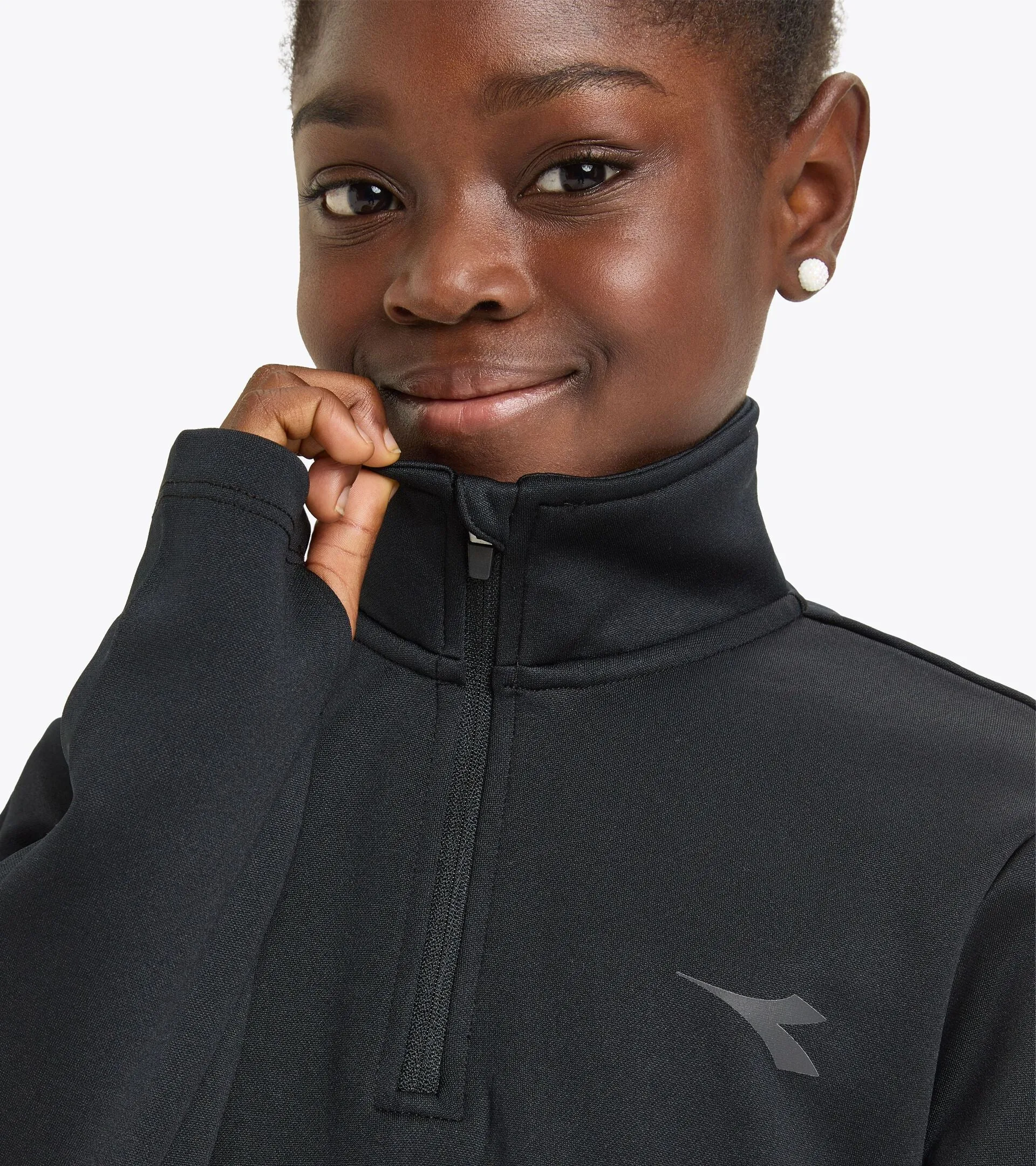 J. Warm Up - Kid's Quarter Zip Long Sleeve Shirt