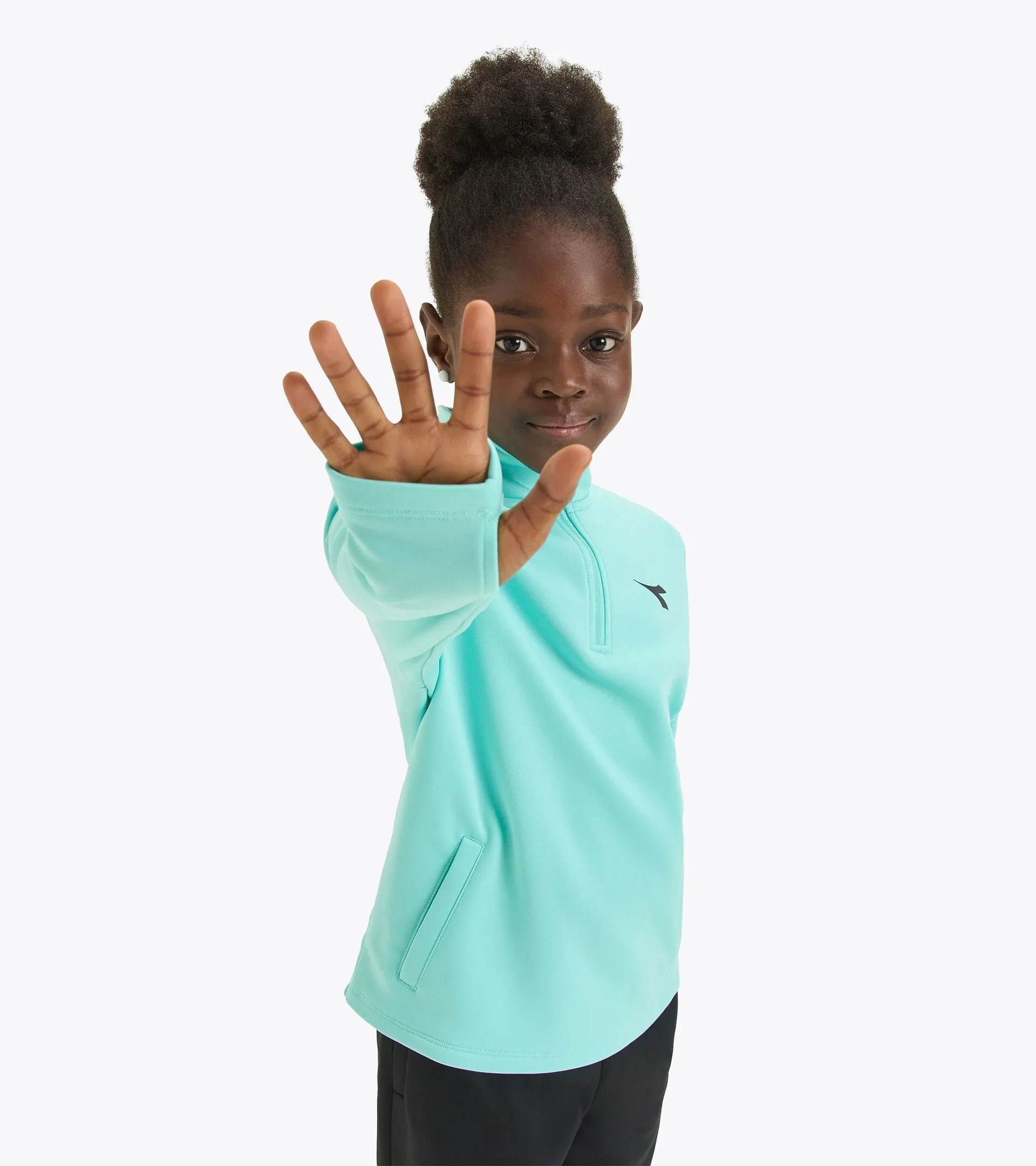 J. Warm Up - Kid's Quarter Zip Long Sleeve Shirt