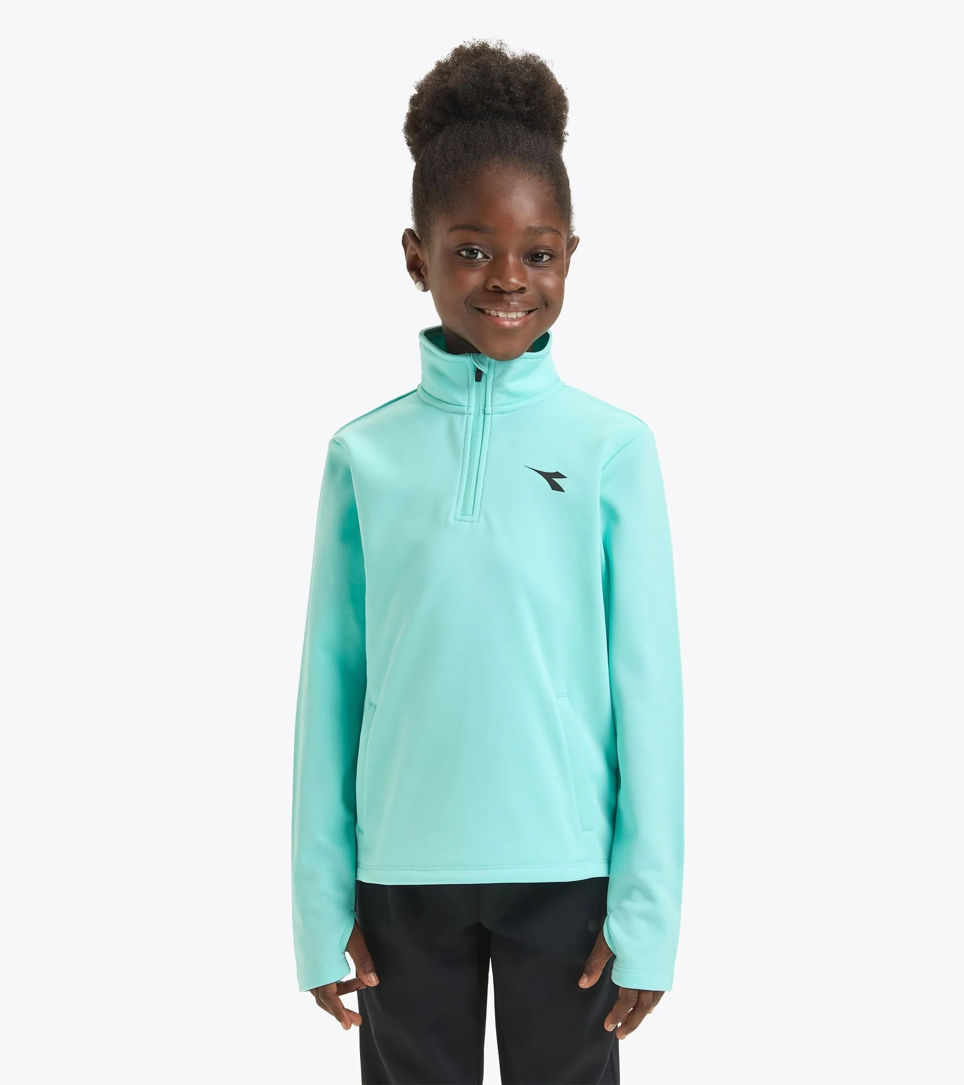 J. Warm Up - Kid's Quarter Zip Long Sleeve Shirt