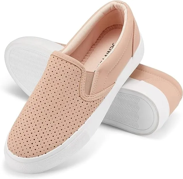 JENN ARDOR - Slip On Low Top Canvas Sneakers Flats Comfortable