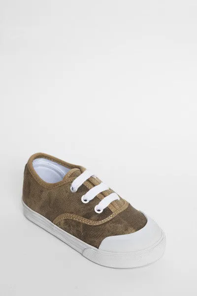 Jonah and the Girl Bertie Khaki Canvas Shoes