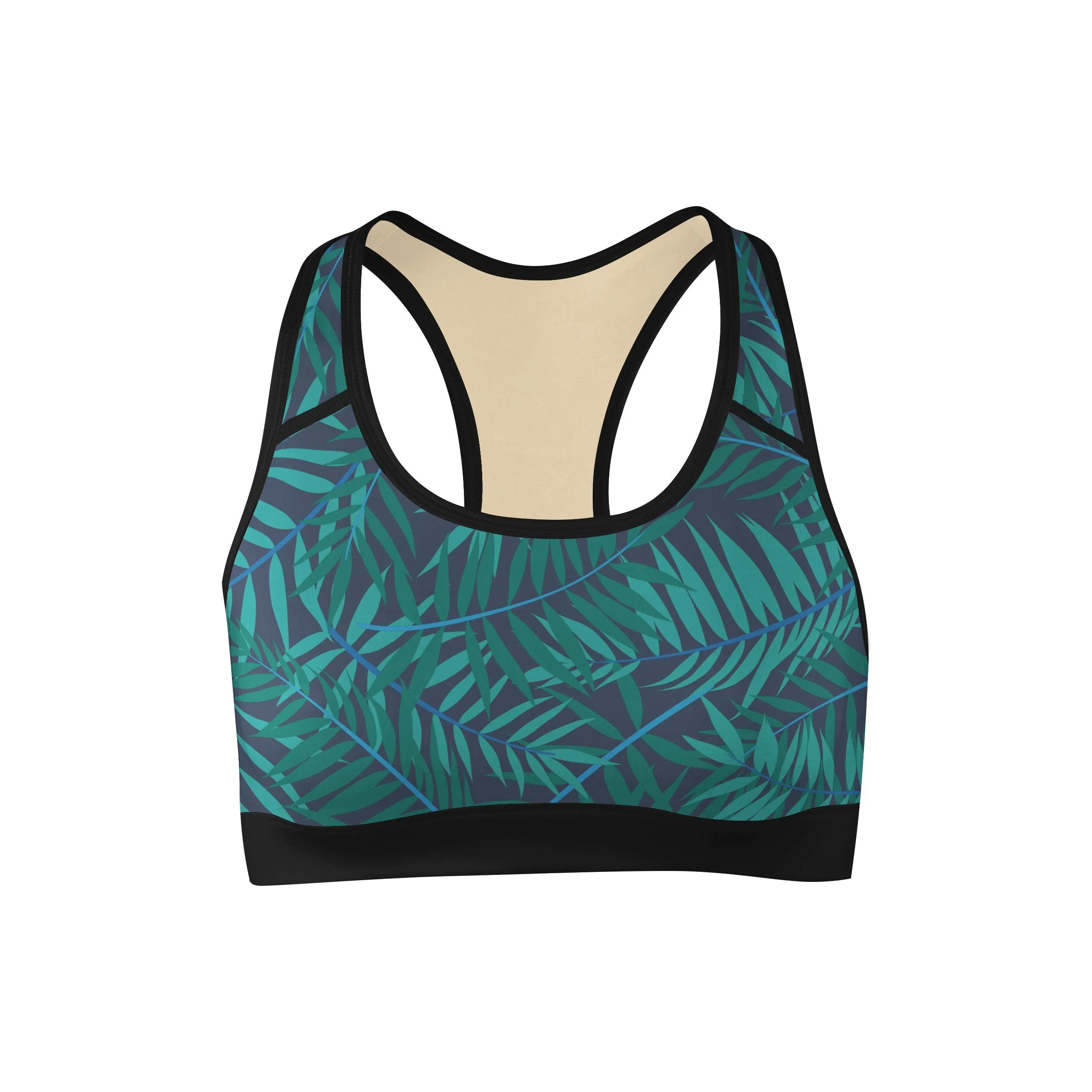 Jungle Palms Sports Bra