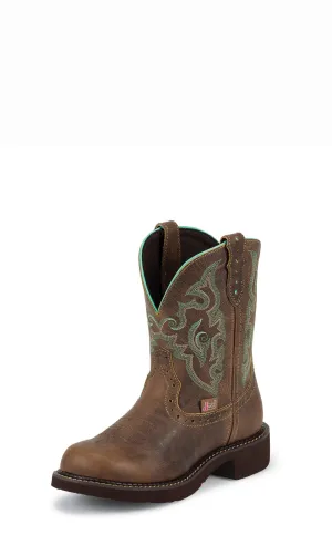 Justin Womens Tan Jaguar Leather Western Boots 8in Gypsy