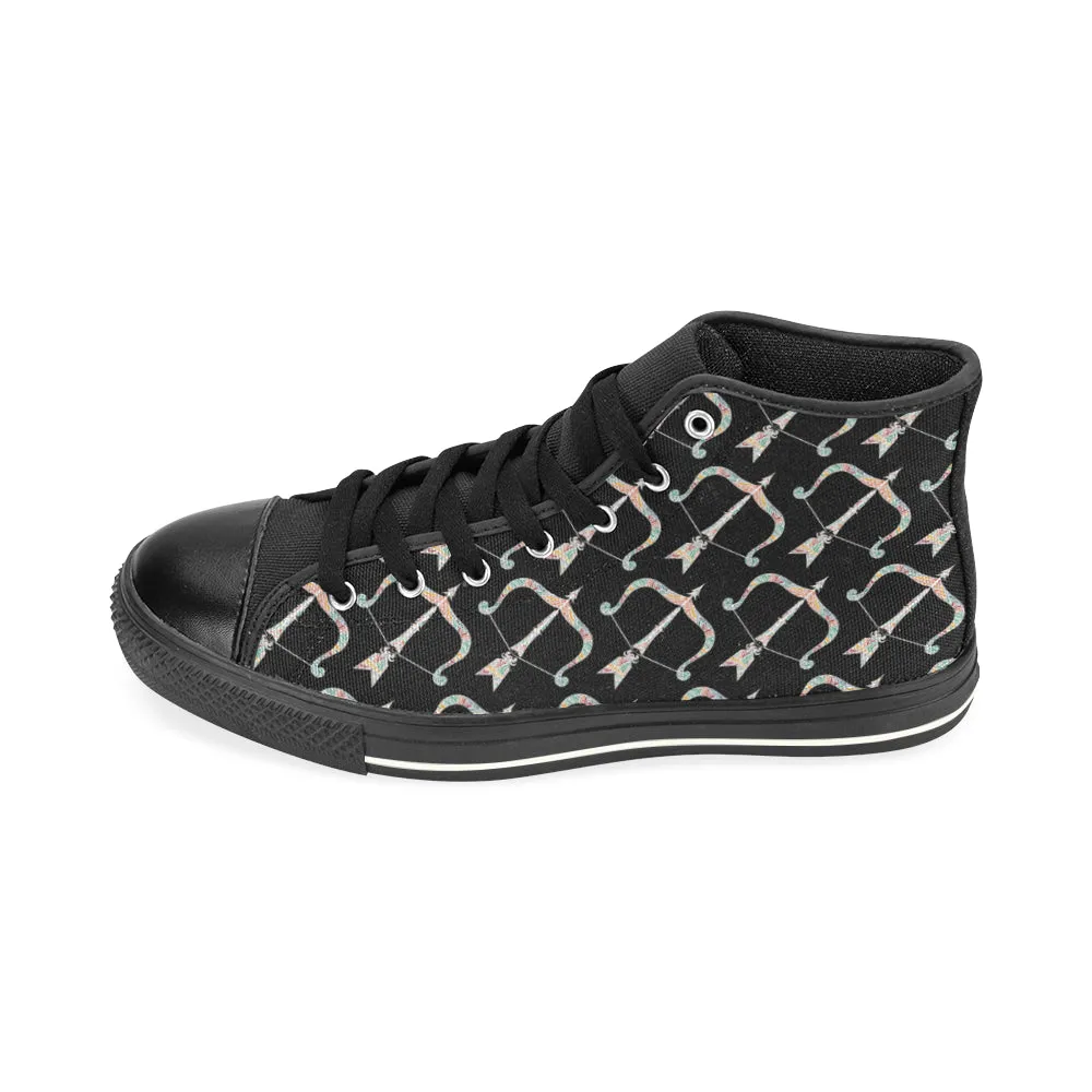 Kid's Sagittarius Zodiac Print Canvas High Top Shoes