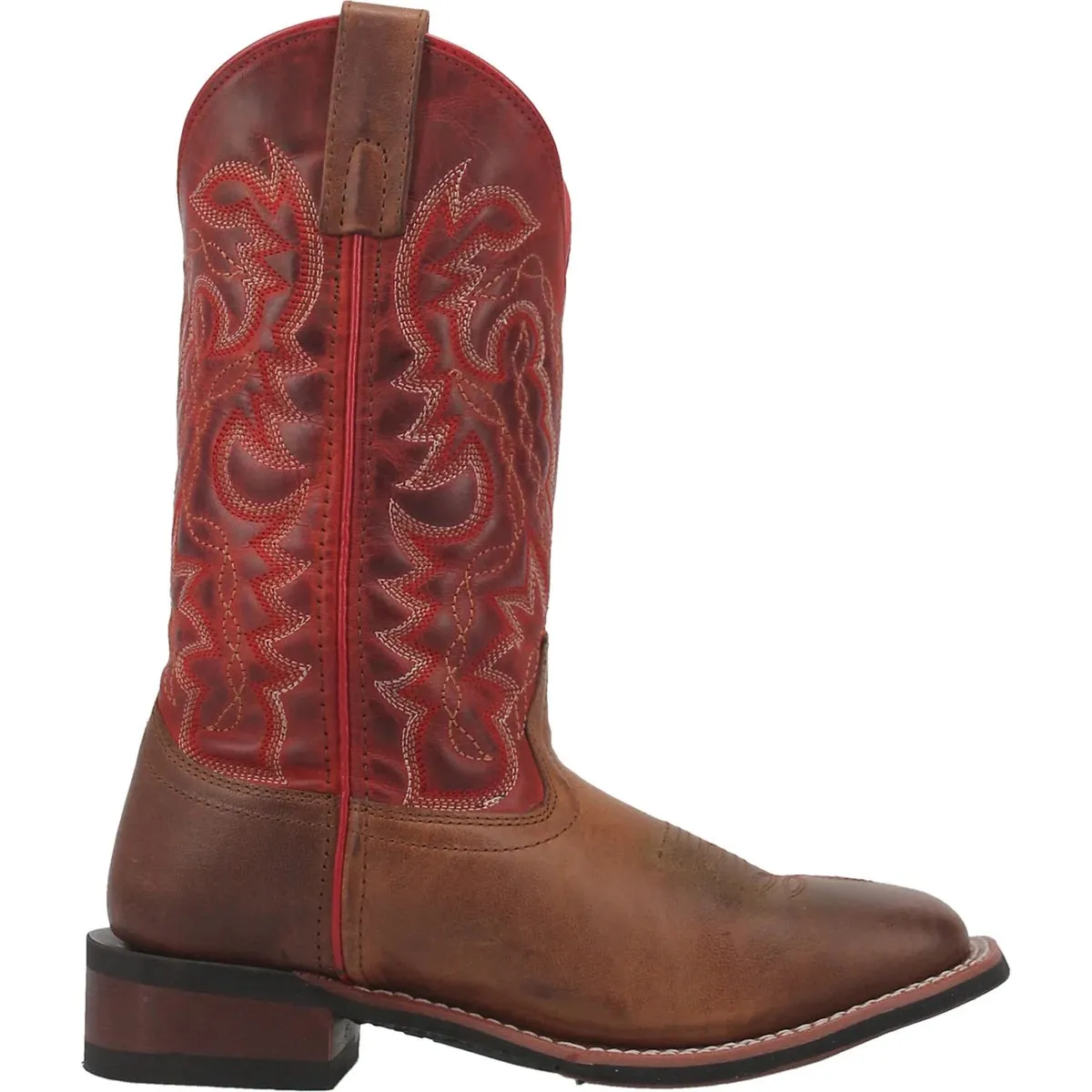 'Laredo' Women's Darla Western Square Toe - Tan / Red