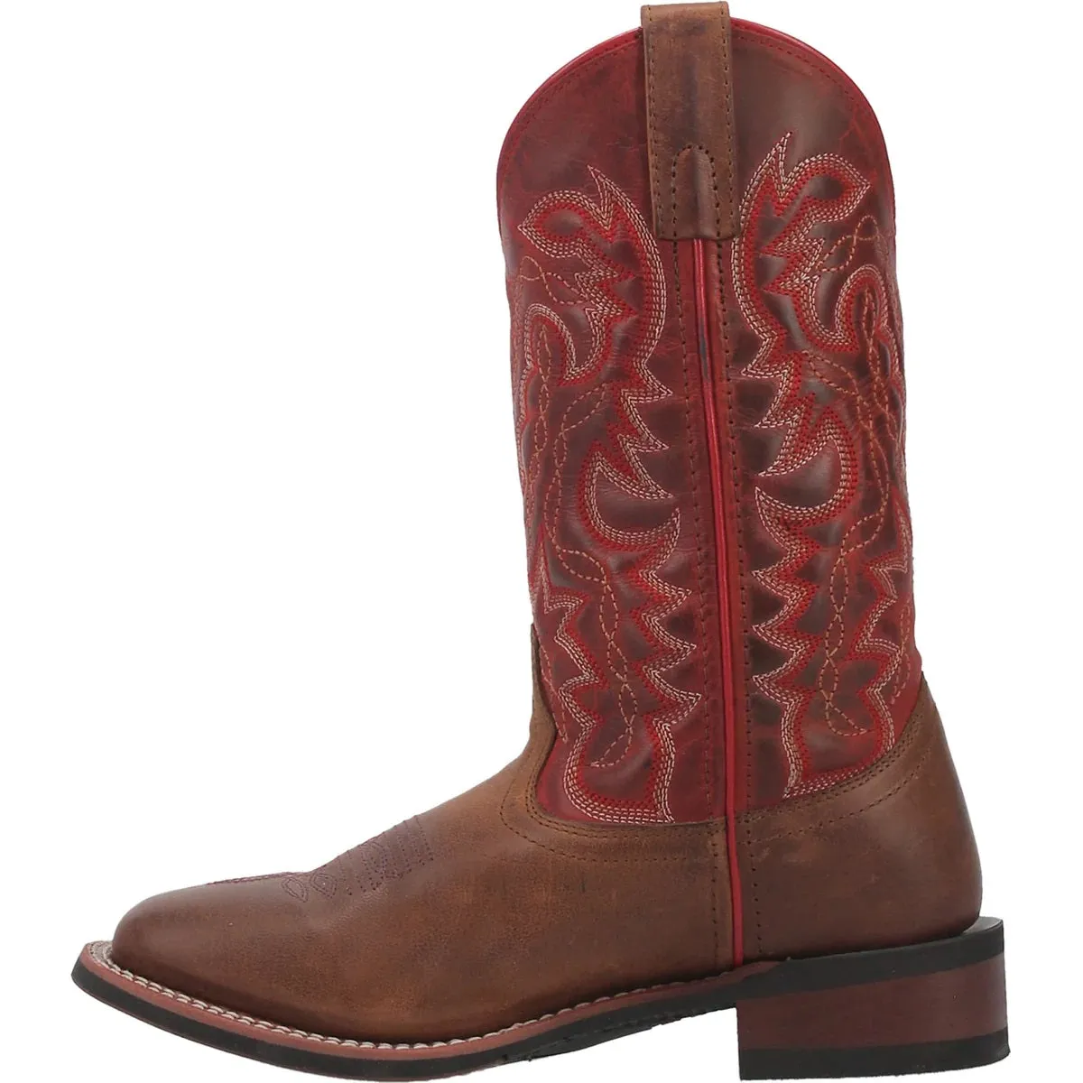 'Laredo' Women's Darla Western Square Toe - Tan / Red