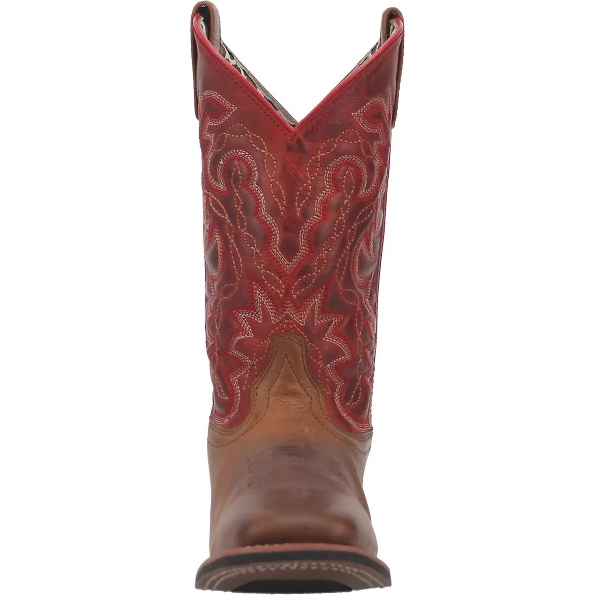 'Laredo' Women's Darla Western Square Toe - Tan / Red