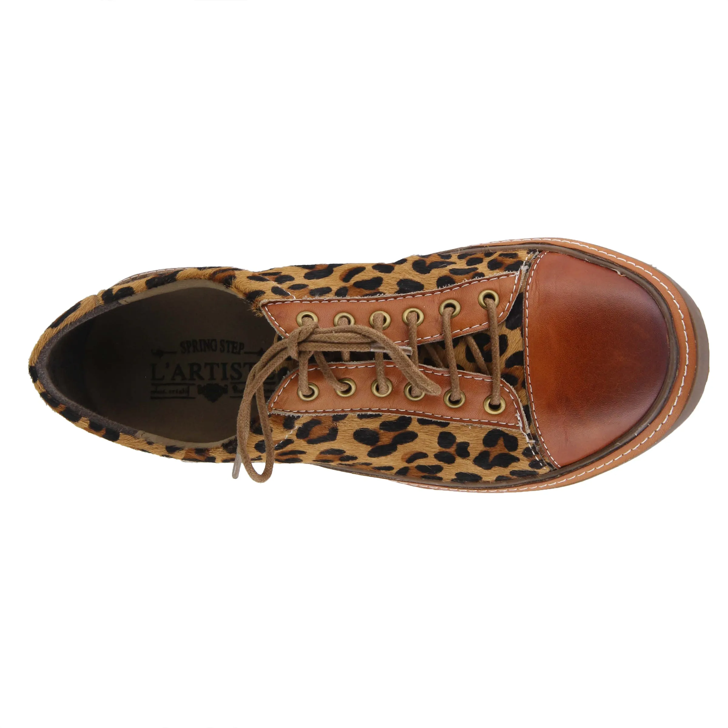 L'ARTISTE LIBBI-LEOPARD LACE-UP SHOE